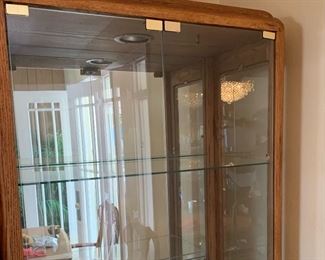 Oak & Glass 4 Piece Display Shelf/Sideboard	76x115x16in	HxWxD