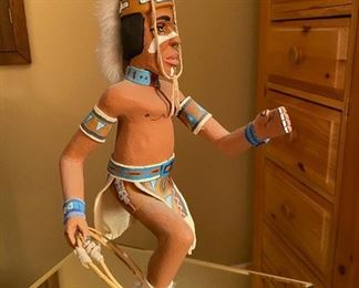 Navajo Kachina Doll Hoop Dancer signed Abe Jones	17in tall	
