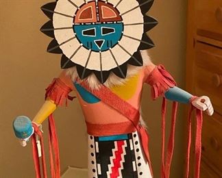 Kachina Doll sunface signed S. Charlie	15in tall	
