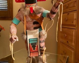 Kachina Doll Left Handed Signed Diego	13in tall	
