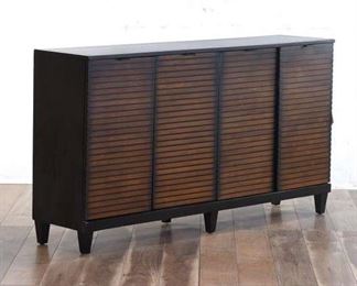 Contemporary Slatted Front Sideboard Buffet 