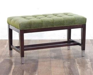 Contemporary Green Tufted Boudoir Bench