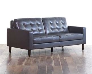 Contemporary Charcoal Tufted Back Sofa
