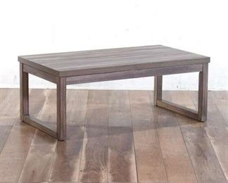 Contemporary Gray Wash Finish Coffee Table