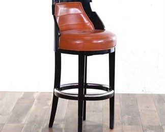 Contemporary Barrel Back Bar Stool
