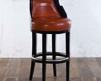 Contemporary Barrel Back Bar Stool