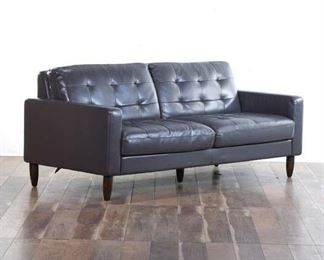 Contemporary Charcoal Tufted Back Sofa