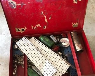 Vintage Erector set parts to Ferris wheel.