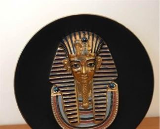 Egyptian Golden Mask of Tutankhamen Plate