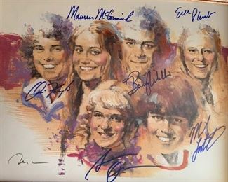 Rare Brady Bunch Cast Autographed  Signed and Numbered Print 