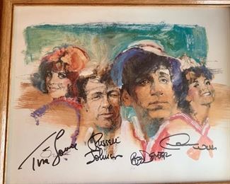 Cast Of Gilligans Island Signed and Numbered Print 