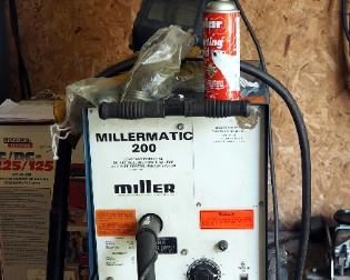 Millermatic 200 Wire Feed Welder, Includes CO2 Tank, Torch, And Jackson Welding Hood