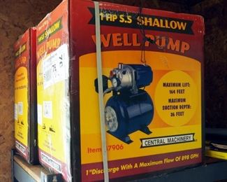 Central Machinery Shallow Well Pump, Item No. 47906, New In Box, Qty 2