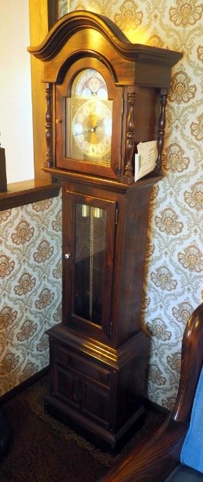 Ethan Allen 74 in Floor Clock Has Westminster Chime Movement Model # 3020 Includes Original Paperwork