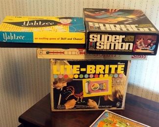 Vintage Hasbro Lite-Brite, MB Electronics Super Simon, Yahtzee, Sorry! Board Games And More