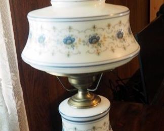 24" Ceramic Hurricane Style Table Lamp