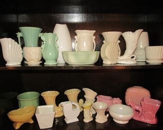 Collection of McCoy, Hull, & Haeger pottery