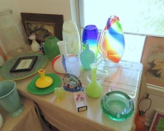 Great selection of Murano, Garcia, Kosta Boda art glass (among others) 