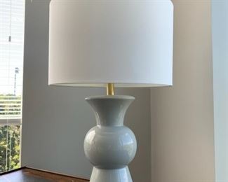 Jordan's Furniture decorative table lamp featured in Soft Gray 24"H (Set of 2).  Sale Price $60