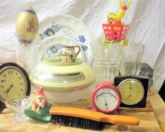 Collection of Vintage Bakelite Clocks Barometers and Thermometers ...just a small sampling