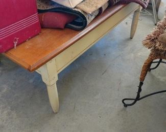 Wood coffee table