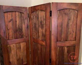 Vintage Wood Room Divider / Screen
