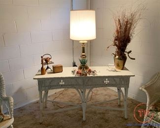 Antique Wicker Table