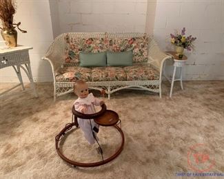 Antique Wood Baby Walker