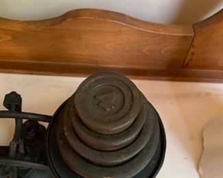 Antique Scale with Weights