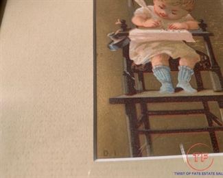 Framed Victorian Trading Card Set