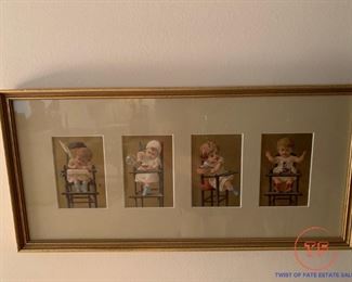 Framed Victorian Trading Card Set