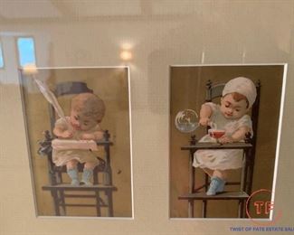 Framed Victorian Trading Card Set