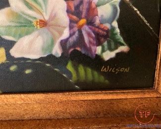 Original Oil on Board Framed Painting by WILSON in Ornate Gold Frame