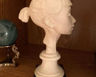 1920s Art Deco Female Bust Signed FRED PRESS 