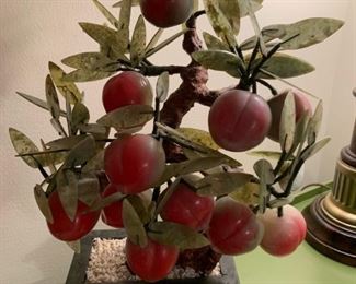 Jade Fruit Tree with Jade Leaves and Peaches
