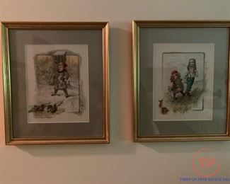 Framed Large Victorian Trading Cards