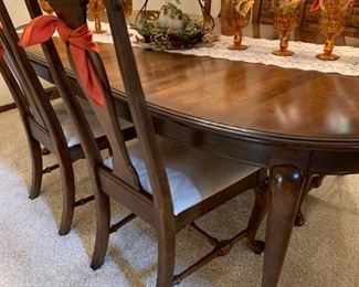 Ethan Allen Dining Room Set with Matching Hutch
