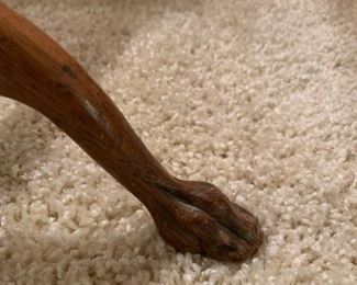 Antique Paw Foot Oak Candle Screen / Courting Screen