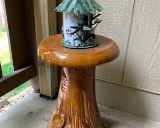 Ceramic Toadstool Garden Seat