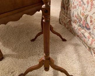 Antique Paw Foot Oak Candle Screen / Courting Screen