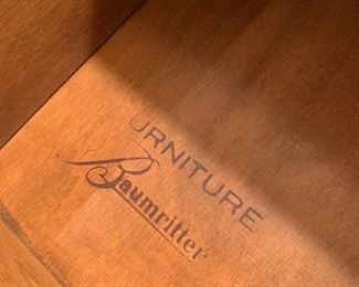 Vintage Baumritter Drop Leaf Side Table