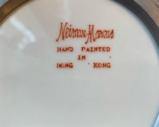 Neiman Marcus Porcelain Pewter Bowls