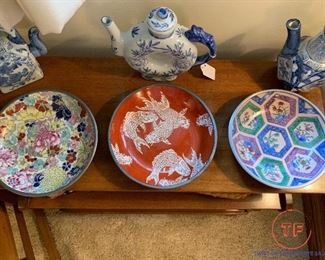 Neiman Marcus Porcelain Pewter Bowls