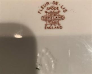 SPODE COPELAND China - Fleur De Lis Pattern