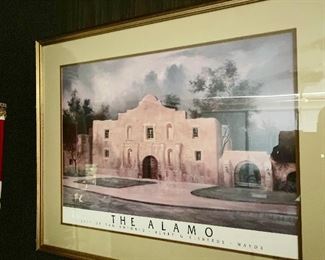 Alamo poster signed by then Mayor Henry Cisneros tenure 1981 / 89