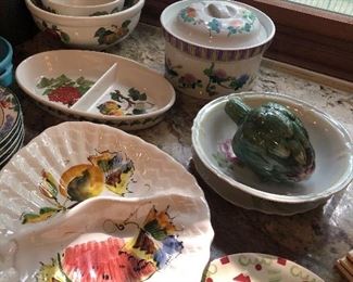 Ceramic serving bowls and more