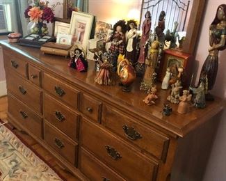 Dresser with mirror and angels