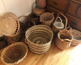 Extensive collection of baskets