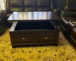 POP UP COFFEE TABLE WITH MATCHING LAMP TABLES