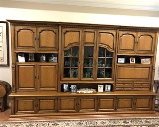 Italian wall unit (shrunk) with beautiful craftsmanship. Brought back from Italy in the early 80's. Must see to believe.